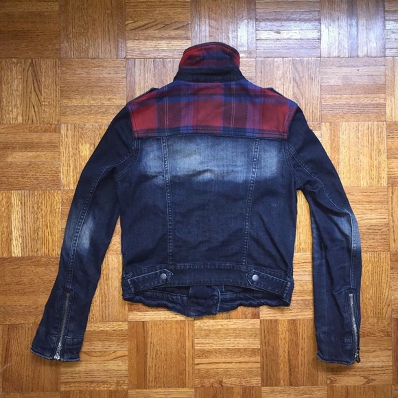 Converse Blue Denim Motorcyle Jean Jacket S - Picture 2 of 8